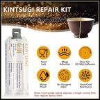 iienjoy Kintsugi Repair Kit, 4 Colors Food Safe Kintsugi Kit Repairs Broken - Image 3