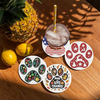 8 PCS Diamond Art Coasters Kit, Cute Paw-Shaped Diamond Painting Coasters - Image 8