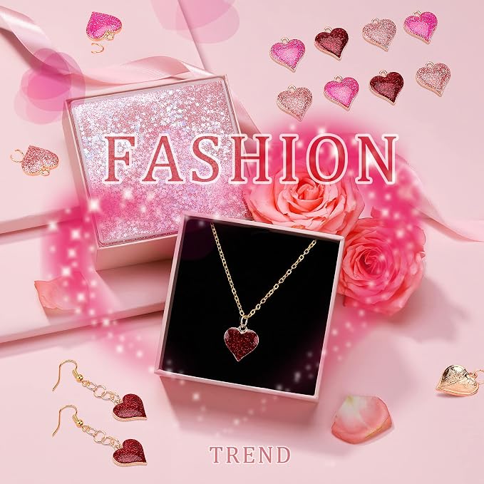 SANNIX 90Pcs Valentine's Day Heart Charms - Image 6