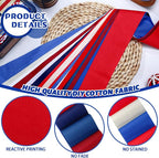 Hosuly 40 Pcs Red White Blue Solid Colors Jelly Fabric - Image 6