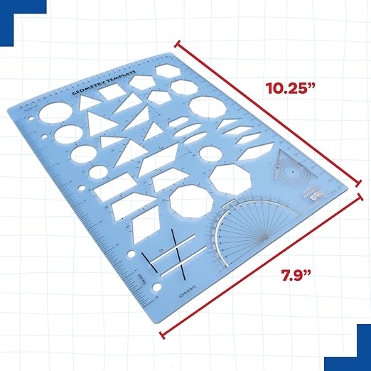 LEARNING ADVANTAGE Geometry Template, Stencil - Image 3