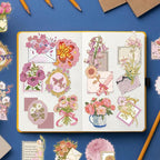 50 PCS Gold Stamp Stickers for Scrapbooking Journaling Junk Journal Scrapbook - Image 4