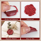 WSICSE 60Pcs Wax Seal Stickers, Wedding Invitation Envelope Seal Stickers - Image 3