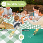 Smiry Square Table Cloth, Waterproof Vinyl Tablecloth - Image 5