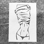 TIAMECH A4 Reusable Sexy Bikini Girl Stencil - Image 3