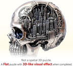 City Skull Puzzles Adults Gifts Wooden 175 Pieces 11.4 * 10.5in - Image 9
