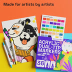 ARTISTRO 36 Precision Dual-Tip Acrylic Paint Markers – Paint Pens Set - Image 4