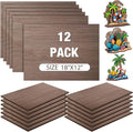 12 Pcs Walnut Color Wood Sheets Plywood Board by Unknown