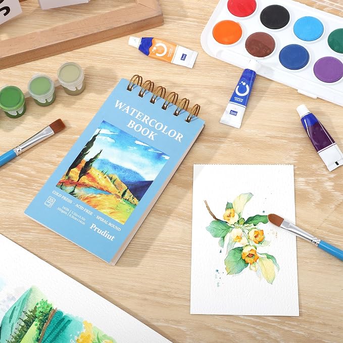 35 Sheets Watercolor Paper Pad 3.5x5.5 Inch, 140 lb/300 GSM Cold Press Water - Image 5