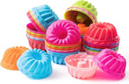 R HORSE 42Pcs Silicone Baking Molds Pumpkin Shapes Baking Cups Non-Stick Donut by RHORSE