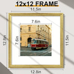 Vittanly 12x12 Picture Frames Set of 2, Ornate Vintage Photo Frame - Image 7