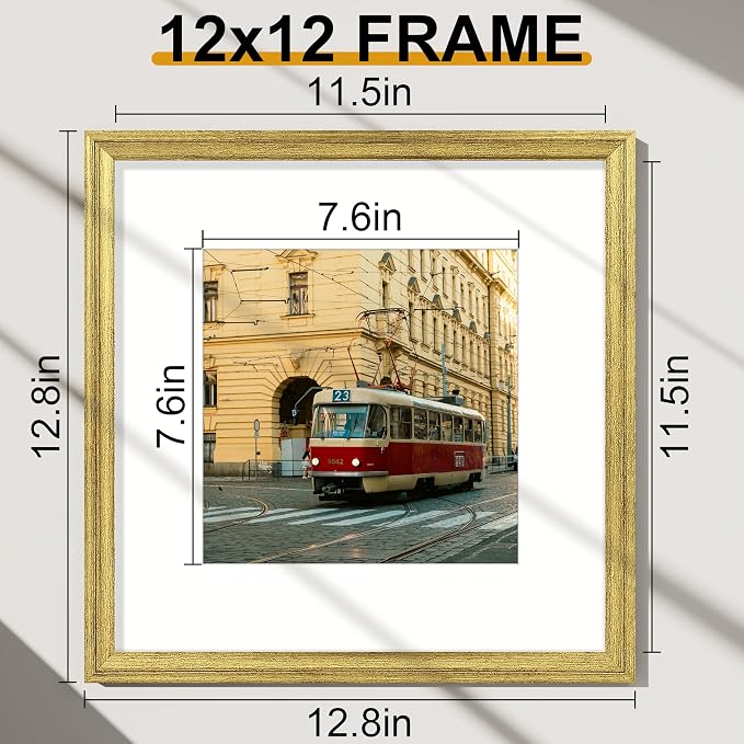 Vittanly 12x12 Picture Frames Set of 2, Ornate Vintage Photo Frame - Image 7