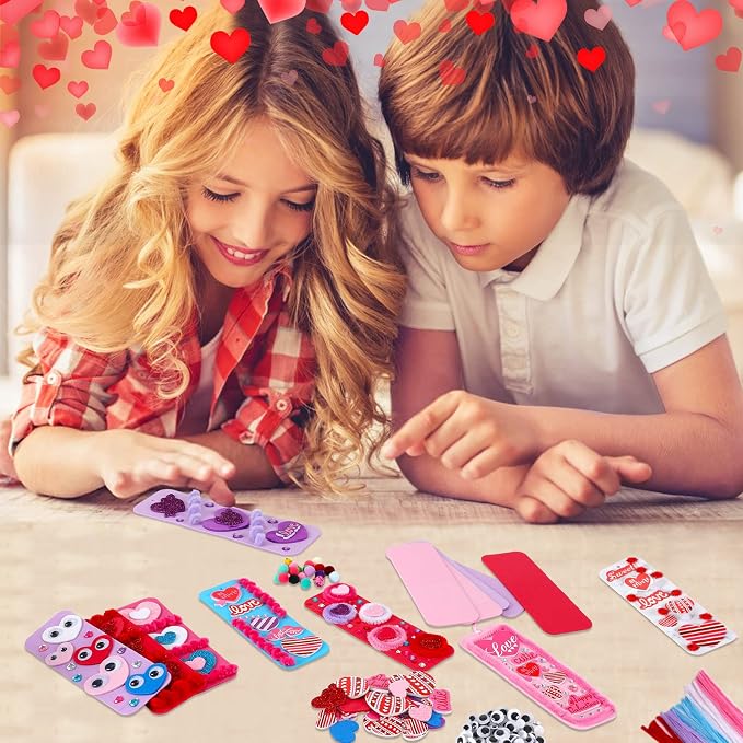 JULBEAR 36 Packs Valentine Foam DIY Bookmarks Craft Kit - Image 5