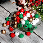 240Pcs Christmas Wood Beads 16mm - Image 6