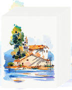 30 Sheets Watercolor Paper 8.5 x 11, Cold Press Watercolor Paper Bulk, 110 by WatercolorPaper