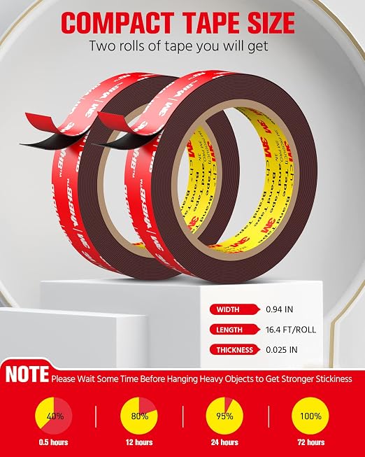 Double Sided Tape Heavy Duty, Waterproof Strong Mounting Adhesive Tape - Image 6