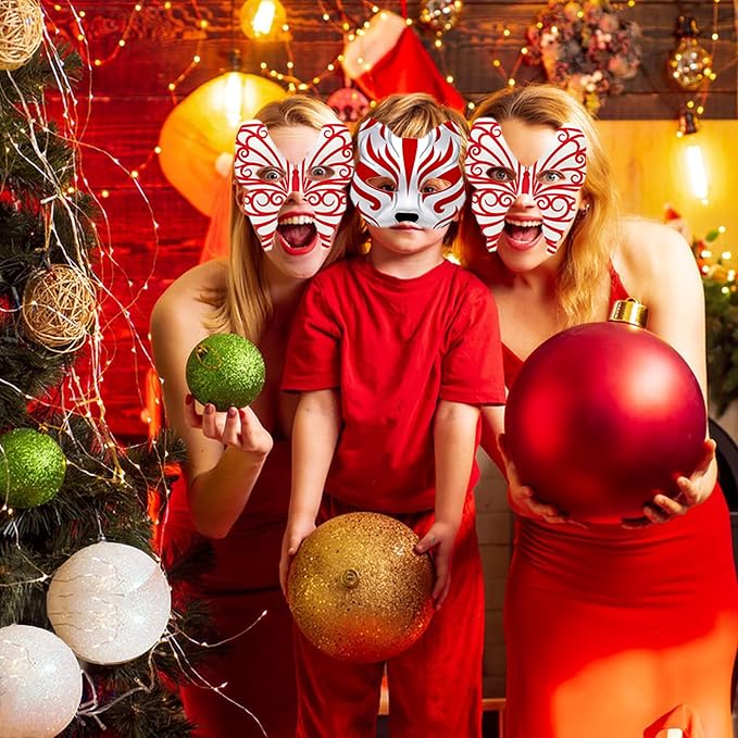 Nicunom 30 Pack Paper Mache Art Masks, DIY Blank Masks Paintable Masquerade - Image 8
