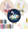 TINDTOP 3 Pack Embroidery Kit for Adult Beginners, Embroidery DIY Starter Kit by TINDTOP