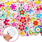 400Pcs Flower Foam Stickers Assorted Spring Summer Colorful Flower Shaped - Image 3