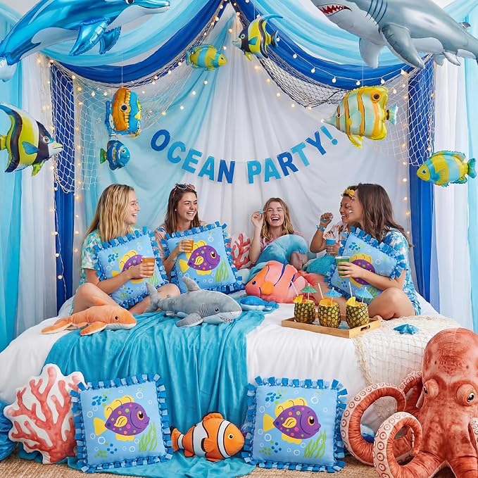 Chunful 6 Sets Under the Sea Tied Pillow Craft Kit DIY Underwater Animals - Image 7