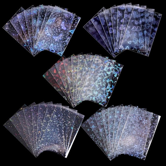 400 Pcs Kpop Photocard Sleeves Holder 58 x 89 mm, Laser Flash Card Covers | by Prudiut