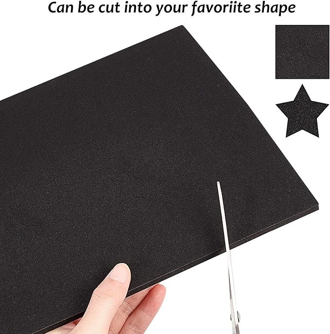 BENECREAT 6PCS Self Adhesive Backed Foam Sheet 12x8 Inch Black Nonslip EVA Foam - Image 5