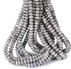 ICAI Beads 5x8mm Natural Map Stone Beads Rondelle Spacer Loose Beads by CAI+YI+MING