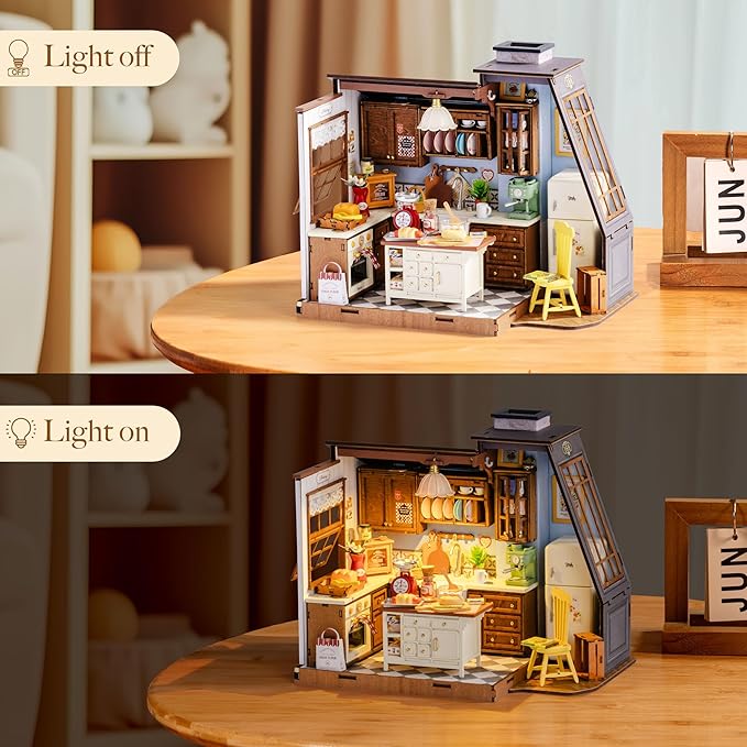 Rolife DIY Miniature House Kit for Adults, Baking Kitchen Mini Wooden Dollhouse - Image 2