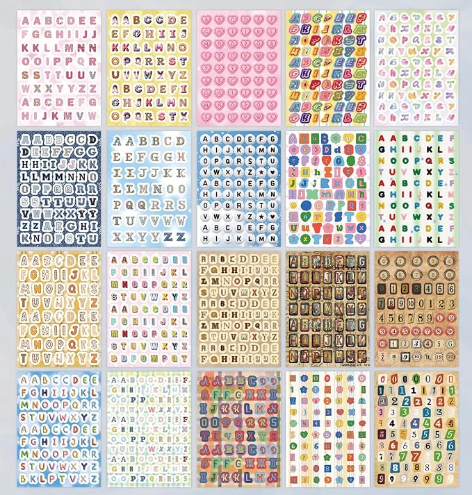 Letter Stickers Book, 40 Sheets by JUNKJWBZ%7CPeelStickInspir