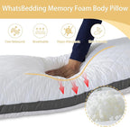 WhatsBedding Memory Foam Body Pillow - Image 6