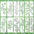 12pcs Leaf Vine Stencils, Leaves & Flower Stencil Reusable Floral Stencil by Unknown