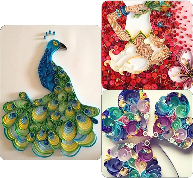 TUPARKA 19 Pcs Paper Quilling Kits 45 Colors 900 Strips Quilling Art Paper DIY - Image 3
