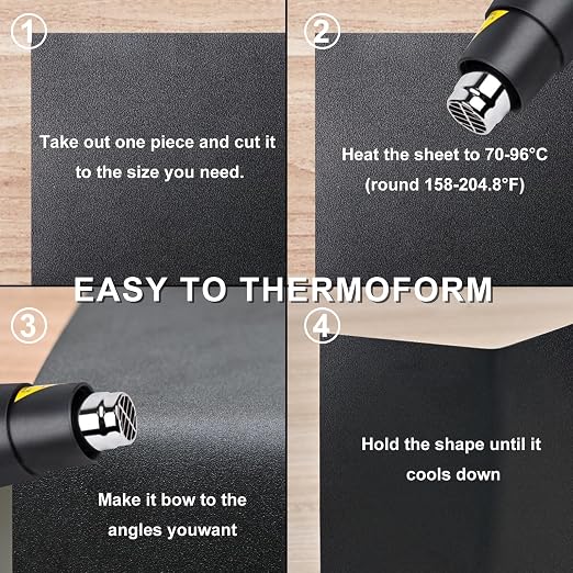 Plastic Sheet 12" x 12" x 0.06", Abs Plastic Sheets 6 Pack - Image 5