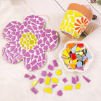 1.1lb Ceramic Mosaic Tiles, Mixed Colour Ceramic Mosaic Pieces - Image 2