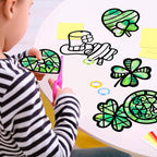 Renbuzhu 40PCS St. Patricks Day Crafts Bulk: Paper Shamrock Suncatchers - Image 2