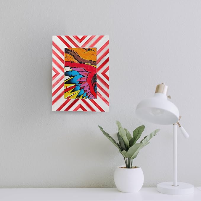 Picture Photo Frame Chevron Herringbone Art Inspired Vintage Table-Top/Wall - Image 3
