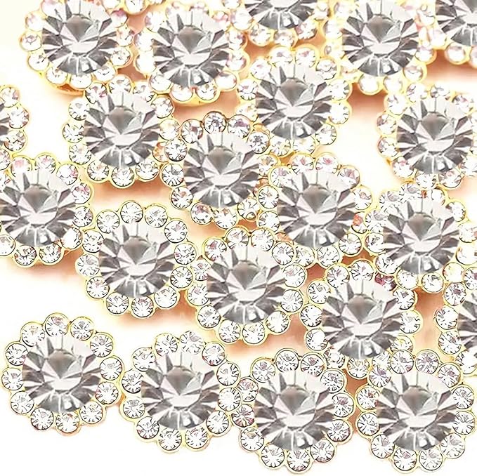 200 PCS 12MM Crystal Glass Sew on Rhinestones Jewels Gems by Unknown