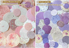 300Pcs Scrapbook Supplies Kit, Round Edge Colorful Textured Embossed Rice - Image 3