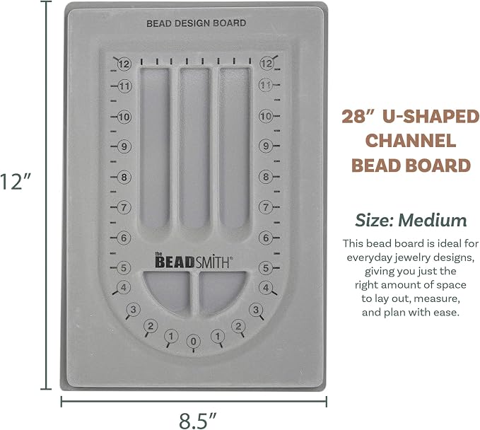 The Beadsmith Bead Board, 28” U-Shaped Channel, 8.5 x 12 inches, Design Boards - Image 3