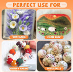 Mayboos 72 Pcs 7.6 oz Needle Felting Wool, 24 Colors Wool Roving Yarn, Fiber - Image 5