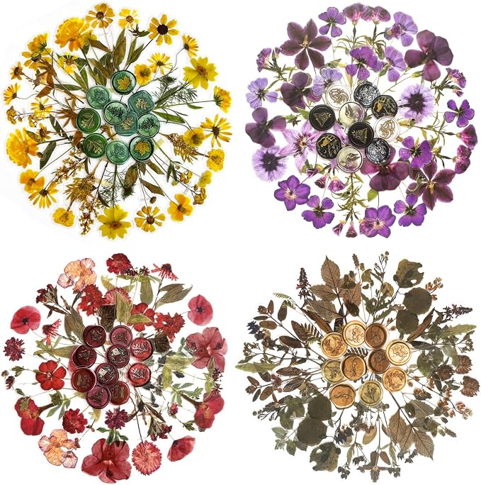 Yoksas Pressed Flower Wax Seal Stickers Set - Image 4