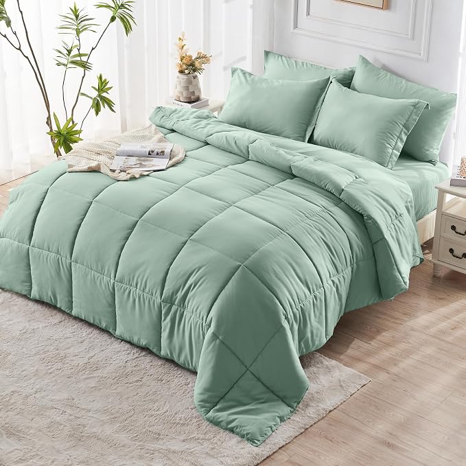 JOLLYVOGUE Full Comforter Set, Ultra-Soft Bed in a Bag Full Size 7 Pieces - Image 8