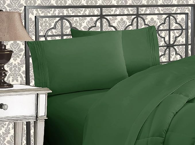 Elegant Comfort Luxurious 1500 Premium Hotel Quality Microfiber Three Line by ELEGANTCOMFORT