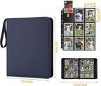 GERMUN 3 Ring 9 Pocket Zipper Card Binder, 720 Double Sided Standard PU Trading - Image 2