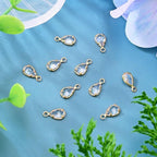 FASHEWELRY 10Pcs Teardrop Cubic Zirconia Charms Real 18K Gold Plated Crystal - Image 5