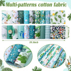 Hosuly 40 Pcs Blue Green Floral Jelly Fabric - Image 2