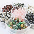 350pcs 4mm Natural Stone Beads Crystal Bracelet Jewelry Making Kit | - Image 3