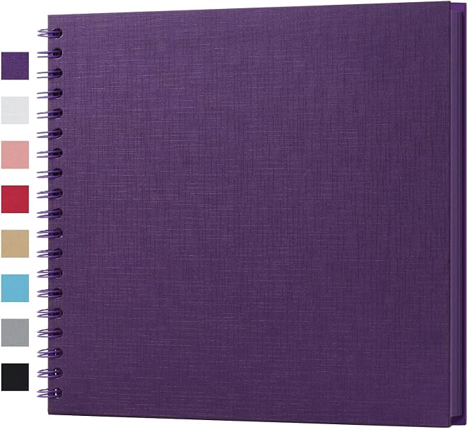 potricher 10 x 10 Inch DIY Scrapbook Album 40 Pages Hardcover Kraft Paper Scrap by potricher