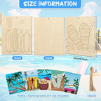 COCHIE 10 Pieces Large Summer Unfinished Wood Crafts to Paint - Image 2