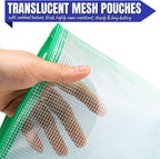 LEOBRO 20PCS Zipper Pouch, A4 Mesh Zipper Pouch Bags, Waterproof Bag, Mesh Bags - Image 6